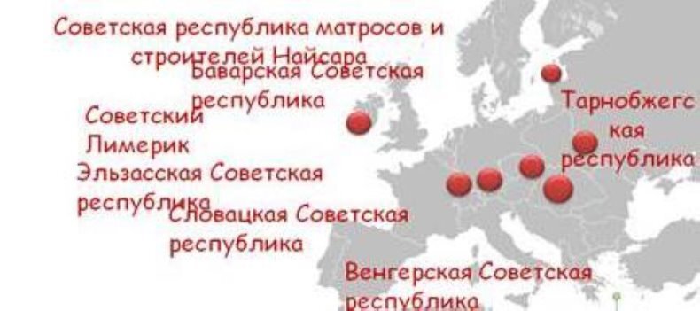 карта возникновения Советских республик