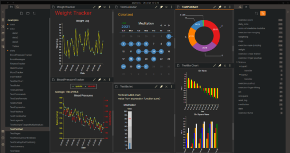 Виджеты Obsidian