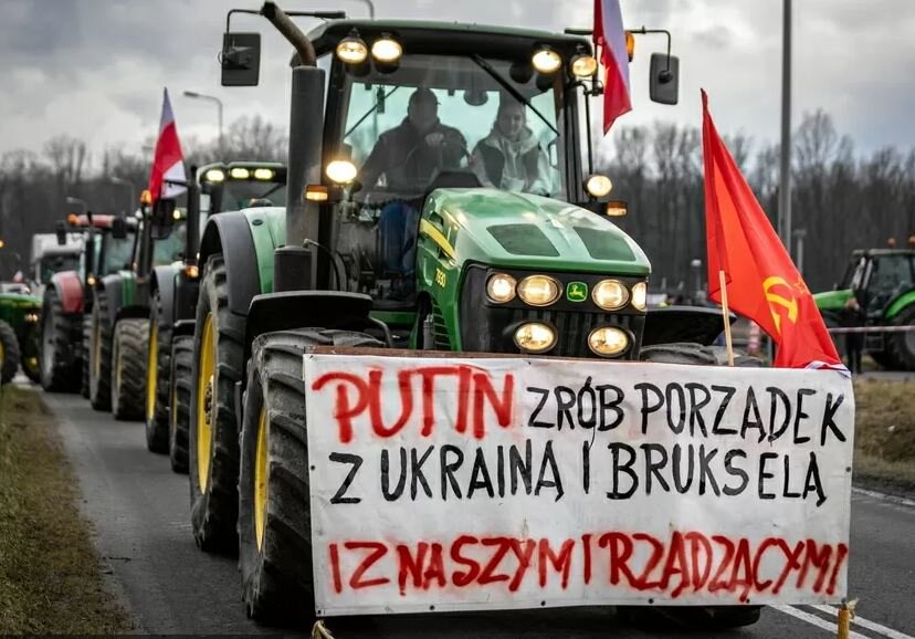 Марш фермеров в Польше, 20 февраля 2024 года (иллюстрация – фото с сайта Radio Zet (Польша) – radiozet.pl)