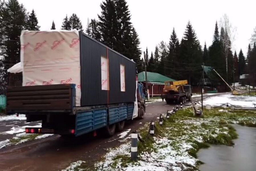 Транспортировка готовых модульных домиков (листайте>>>)