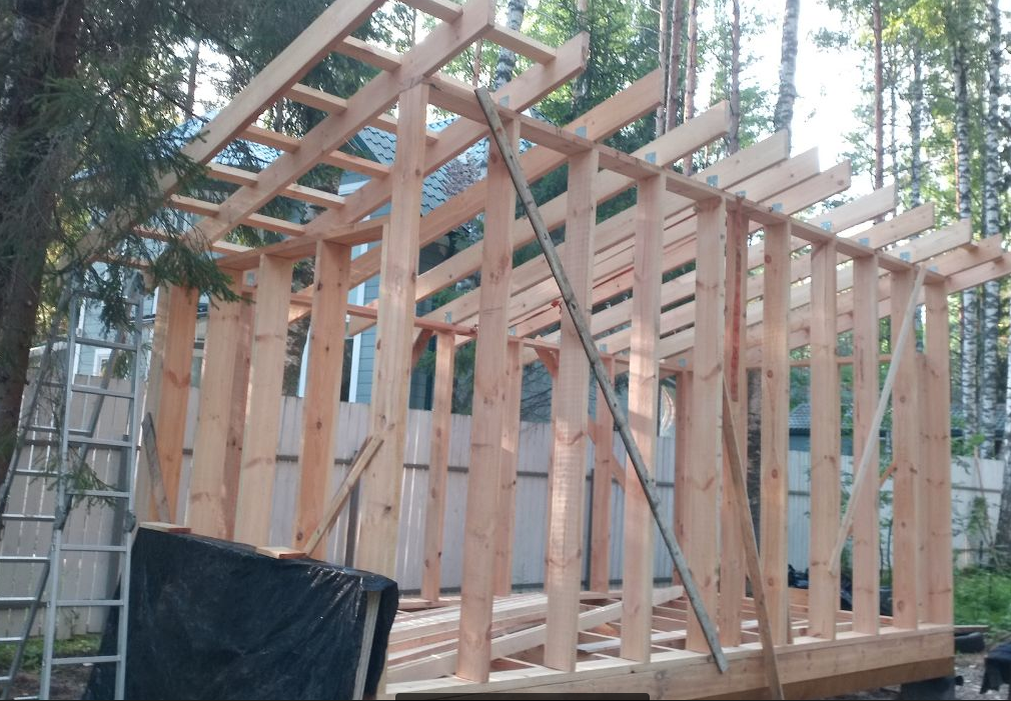 Каркас сарая-мастерской