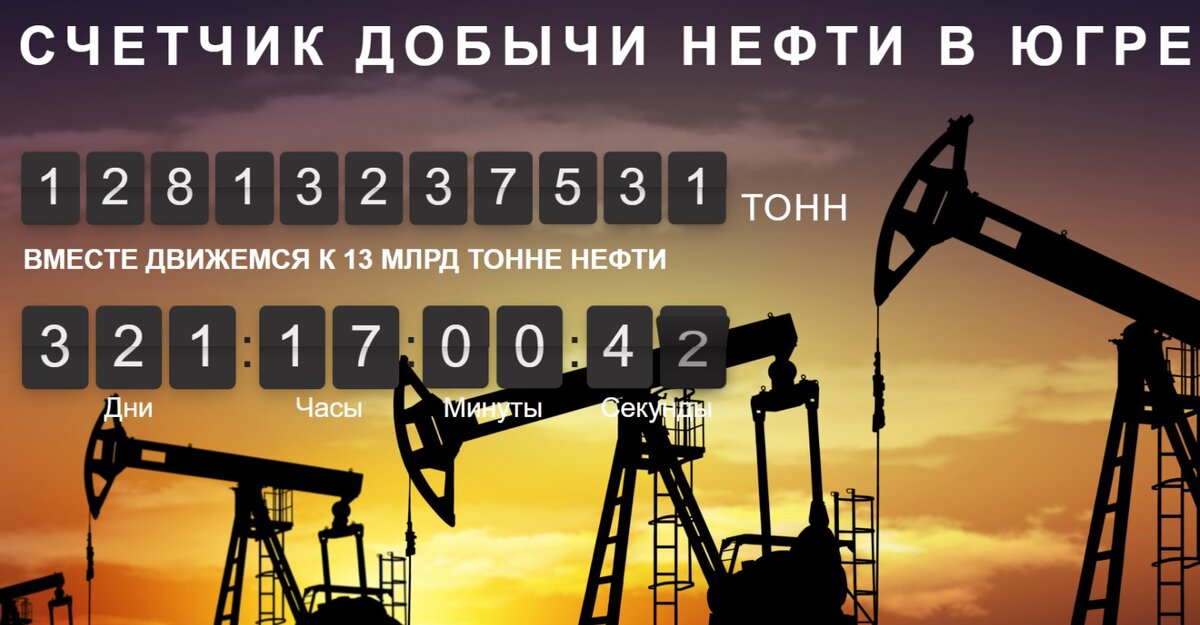    На ВДНХ запустили счетчик добычи нефти в Югре