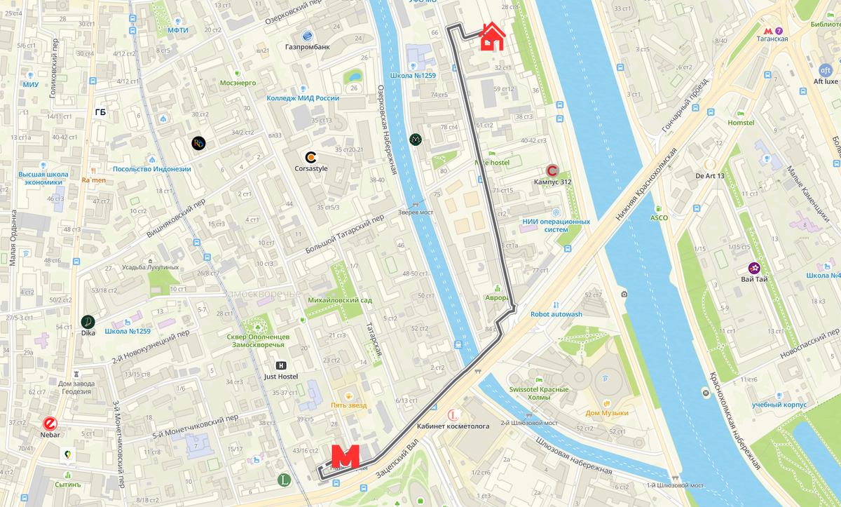 Ближайшая станция на карте рядом с ЖК «Вайн Хаус»