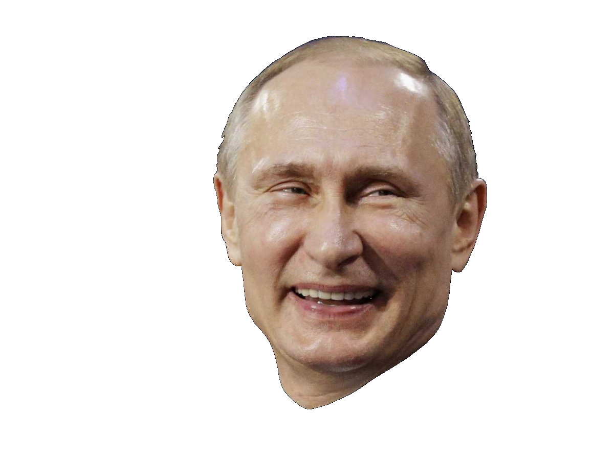 Путин В.В. смеется