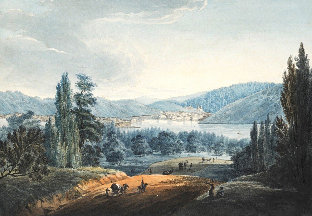 Свиньин П.П. Златоустовский завод. Бумага, акварель. 17х24. СГХМ