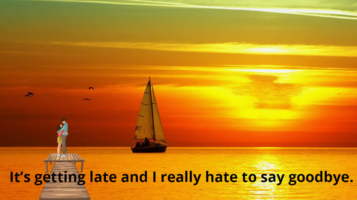 Становится поздно, а я ненавижу прощаться. (коллаж автора)