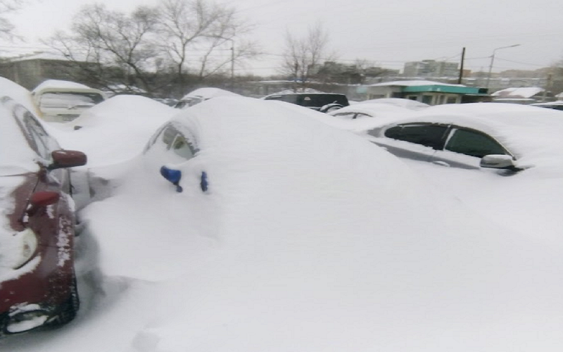 Вот такой снег был непривычен для нашего региона.