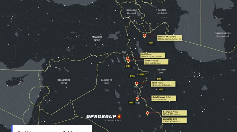 Инциденты со спуфингом и джамингом осенью 2023 г. / Opsgroup