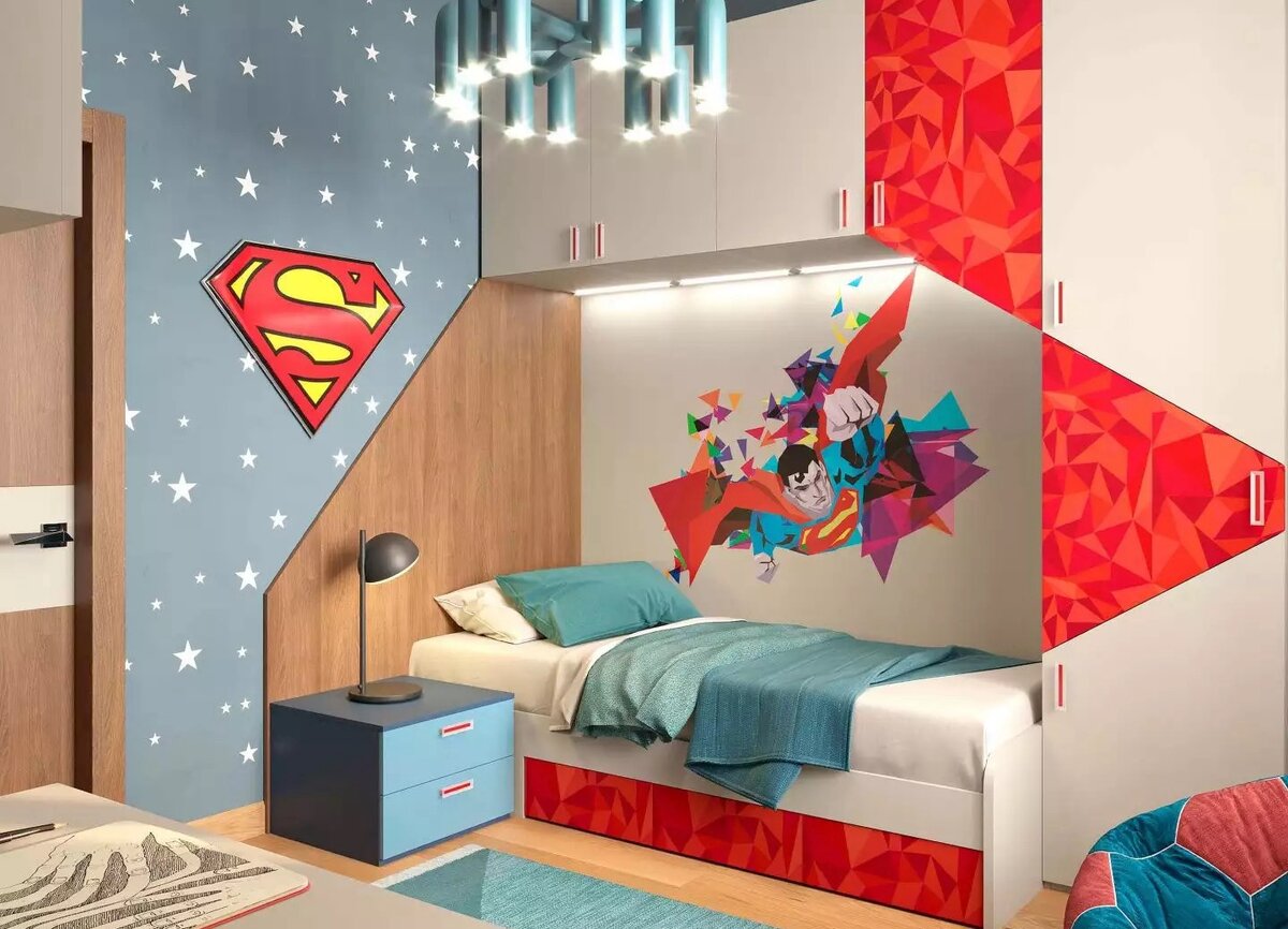 Детская MyMeRu в стилистике м/ф «Супермен» (арт. 124)