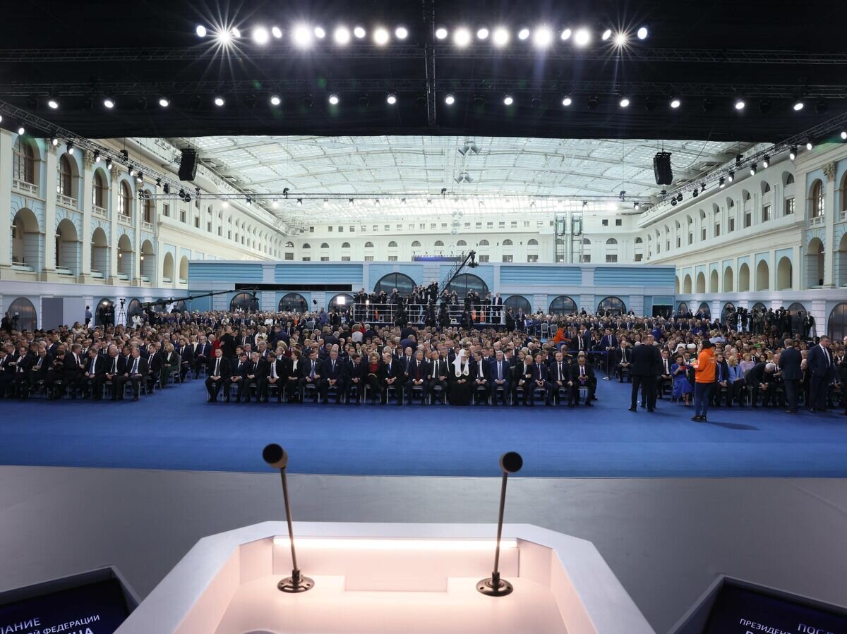    Послание президента РФ Владимира Путина Федеральному собранию© РИА Новости / POOL