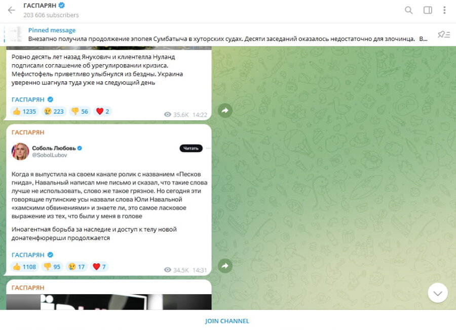    Фото: скриншот с t.me/ASGasparyan