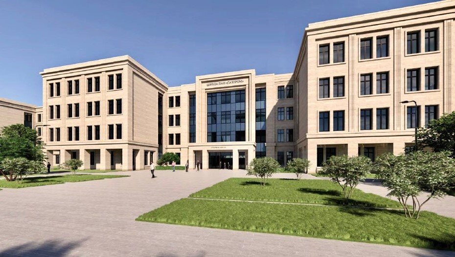    Внешний вид частной школы ПАО "Газпром", которую построят на намыве В.О. в Петербурге. Автор фото: t.me/linchenko_spb