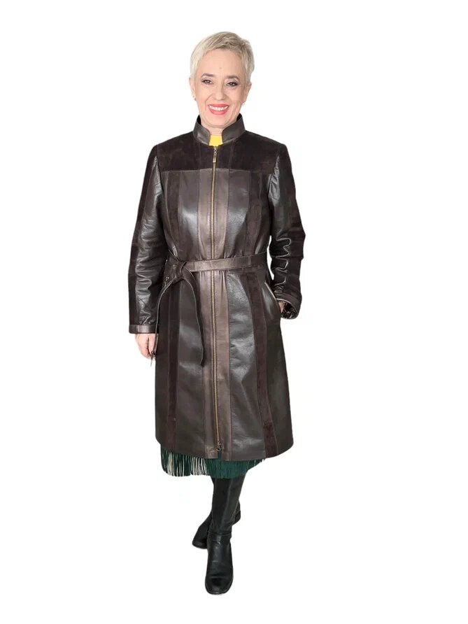 Пошив френча из кожаных пальто и жакета. Ателье Ирины Берзиной.