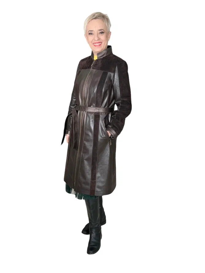 Пошив френча из кожаных пальто и жакета. Ателье Ирины Берзиной.