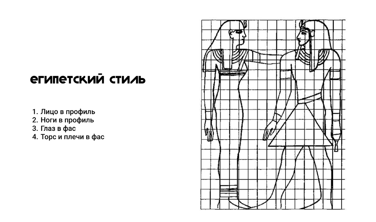 Изображение людей по египетским канонам