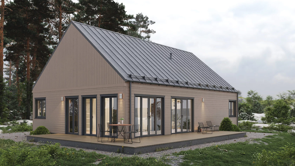 Проект «Iceland 90» производства Scandic Construction. Площадь дома 93 м². Наша философия — планировочные решения должны быть эффективными и удобными, чтобы жизнь в доме была комфортной, удобной и уютной