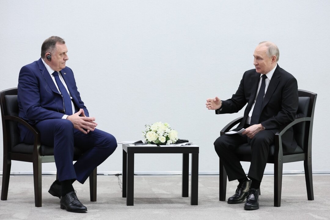    Путин в Казани провел встречу с президентом Республики Сербской Додиком