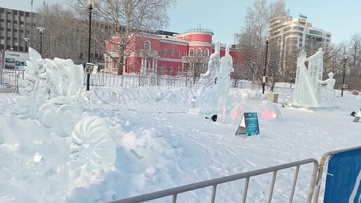 Лед и пламя — Гиперборея 2024, фестиваль ледовых и снежных фигур, Петрозаводск