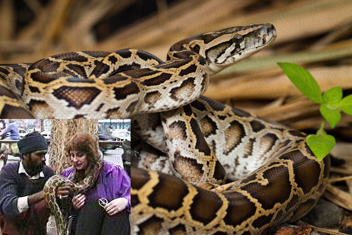 Змей с интересом изучал русскую женщину с головы до пяточек