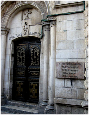 иерусалим, вход в монастырь Св. Анны на месте дома праведных Иоакима и Анны - родителей Марии