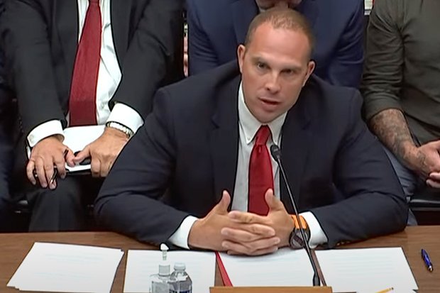    Дэвид Груш во время слушаний в Конгрессе США. Фото: U.S. House Subcommittee on National Security, the Border, and Foreign Affairs / Public Domain / Wikimedia Commons