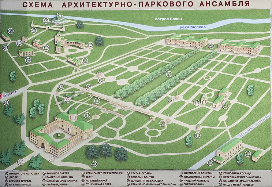 План усадьбы Кусково