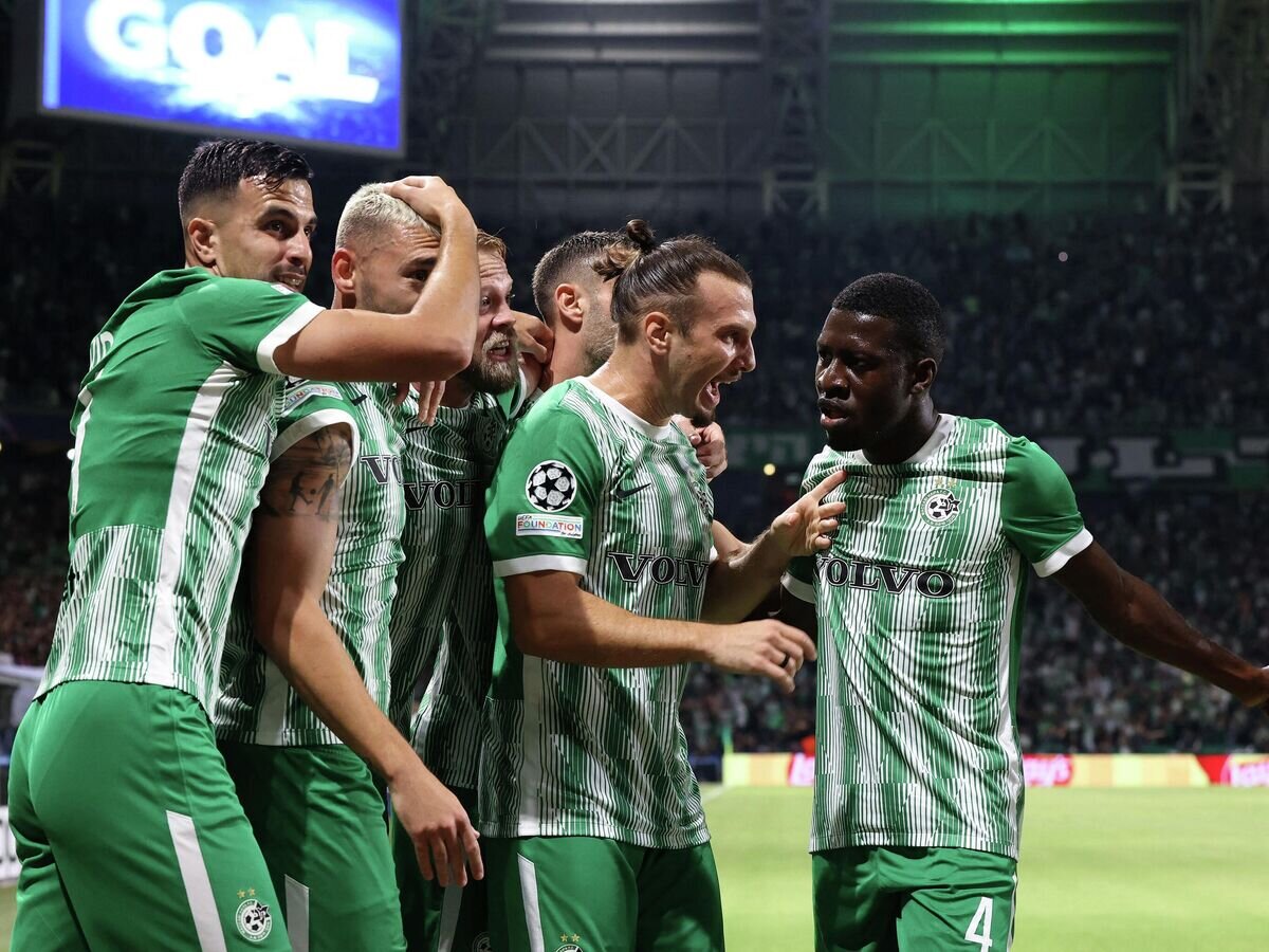    Футболисты "Маккаби" Хайфа в матче Лиги чемпионов© пресс-служба Лиги чемпионов УЕФА