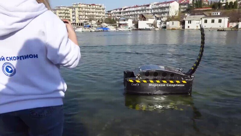 Испытания беспилотника "Морской скорпион" в бухте Севастополя. 