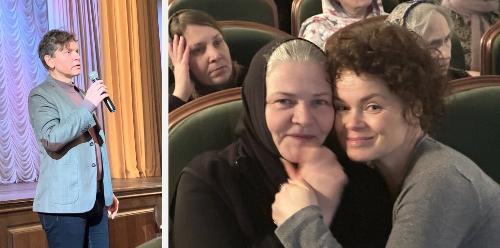 Кинорежиссер Владимир ШуванниковМонахиня Евфимия и Екатерина Клюева, духовные чада батюшки