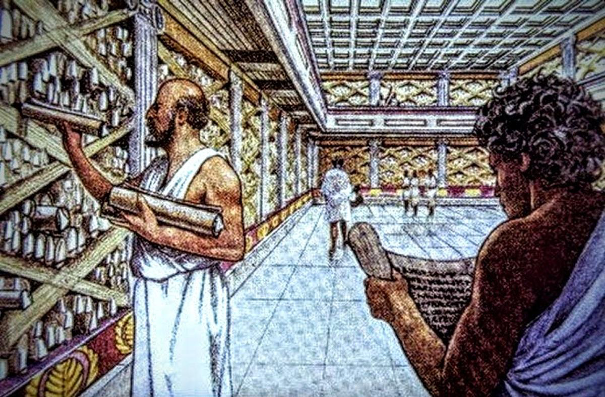 В какой стране впервые появилось слово библиотека. Александрийская библиотека в Египте. Александрийская библиотека Александрия Птолемеем. Александрийская библиотека в древней Греции. Библиотека в Александрии египетской.