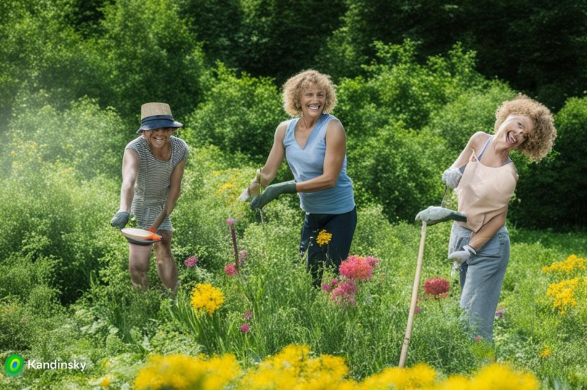 Здесь, вроде, дачники, но руки - не ее конек.