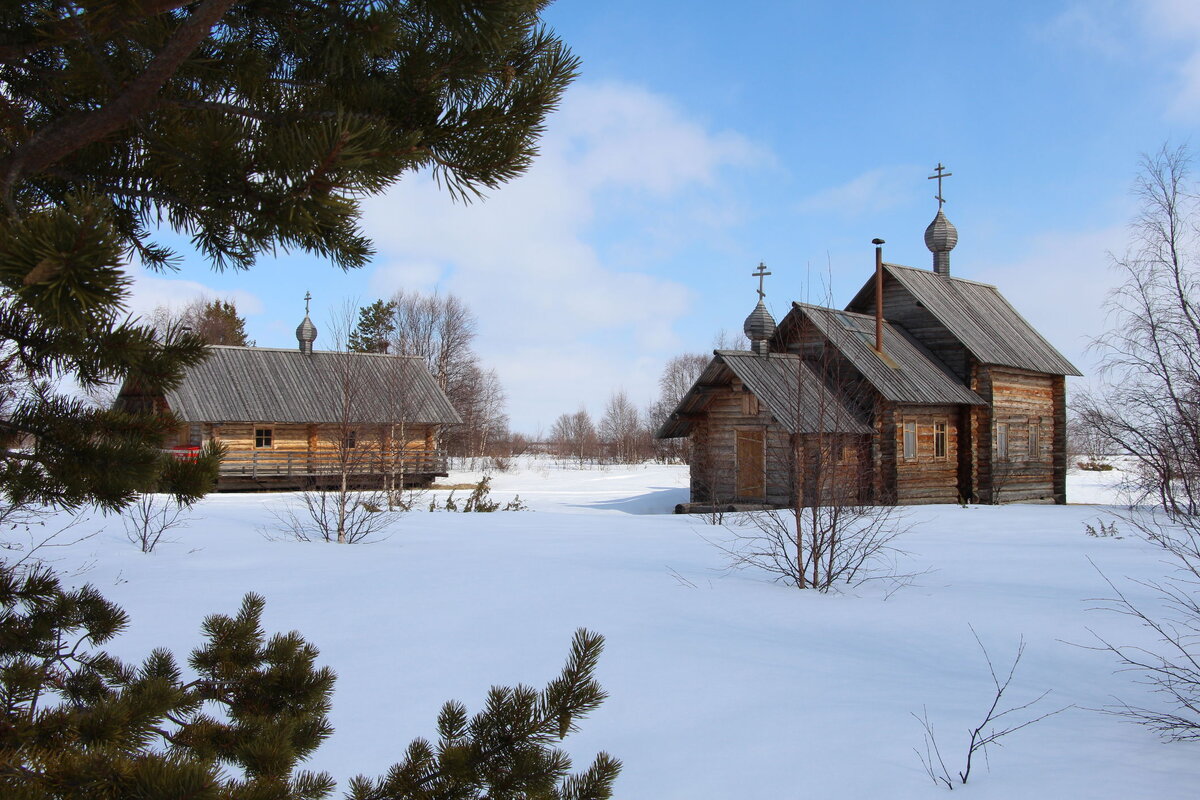Старообрядческий комплекс в Пустозерске. Апрель 2019 года. Фото Елены Меньшаковой