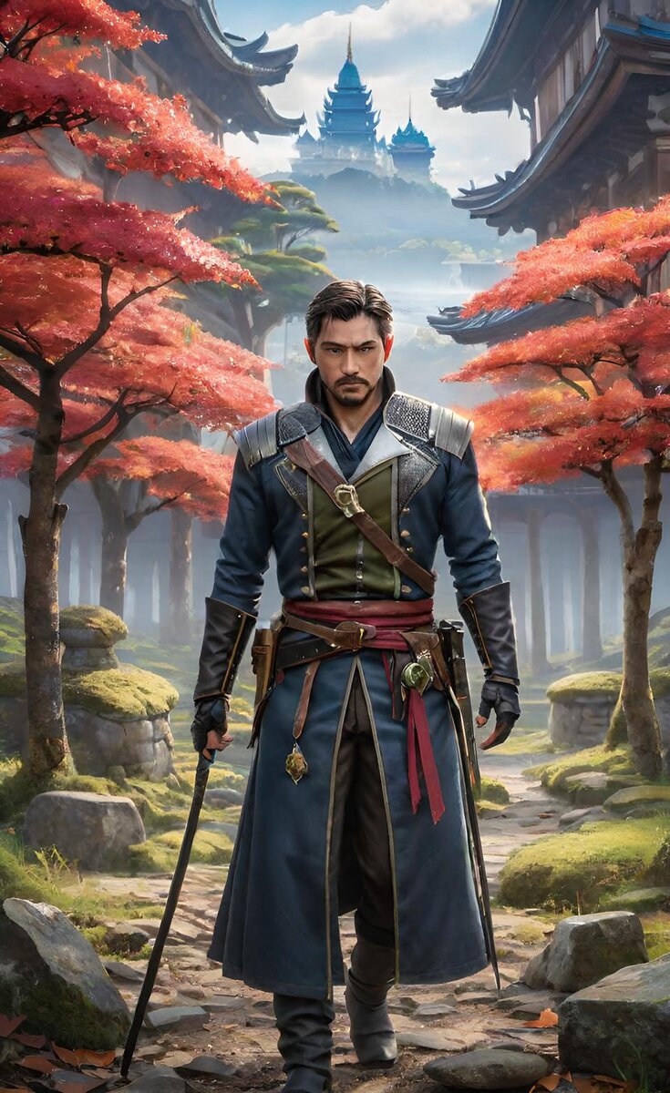 Бояръ-анимешный герой - только в китайском стиле (нейросеть Dream by WOMBO)