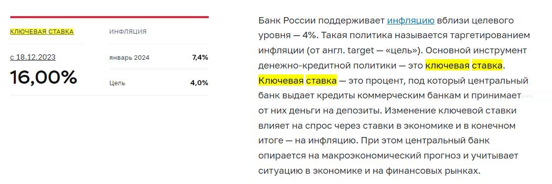 Скриншот с официального сайта Центрального банка РФ. 