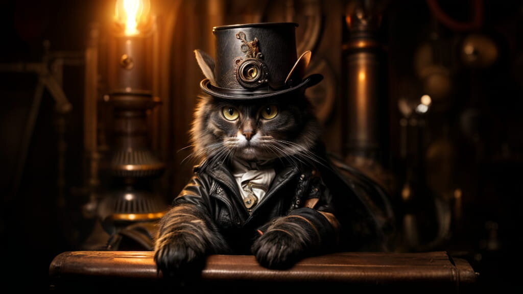 Котик не может работать. У него лапки