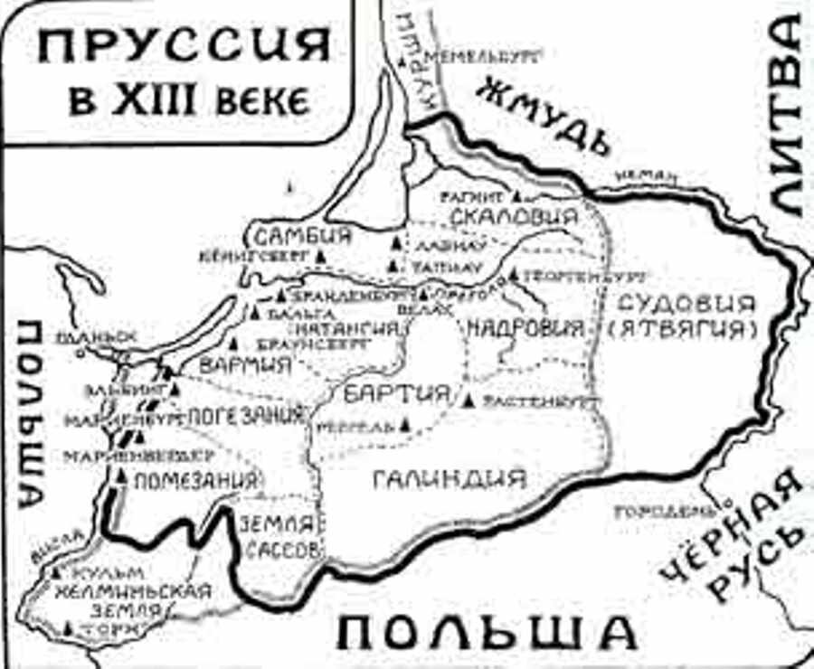 Историческая пруссия. Карта Пруссии 13 века. Пруссия 13 век карта. Восточная Пруссия в 18 веке на картах.