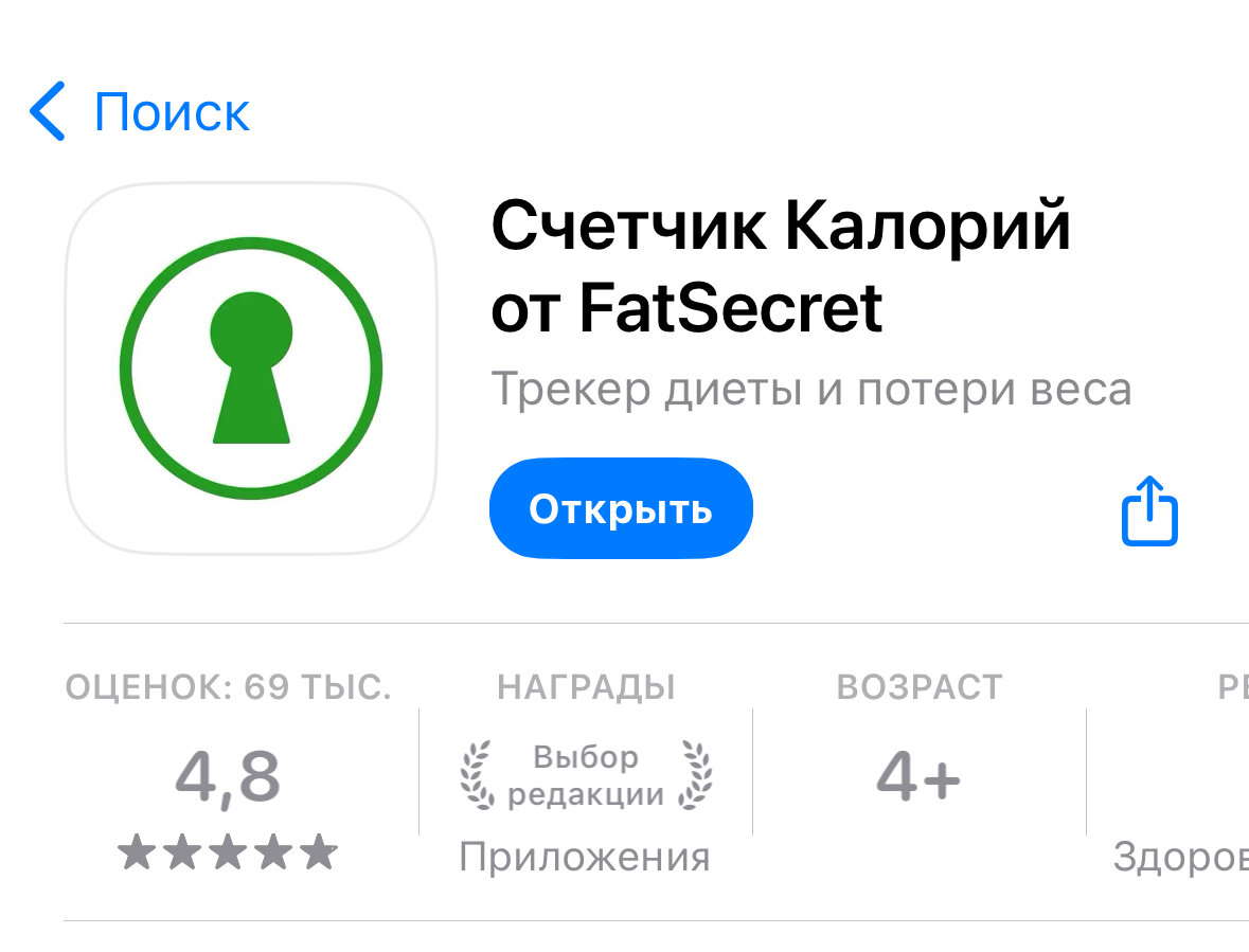 Так выглядит иконка приложения FatSecret
