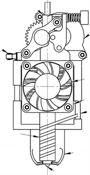 RU182393U1 - Печатающая головка для 3D принтера - Google Patents