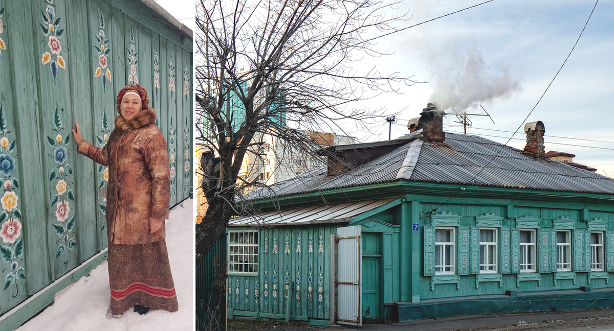 Вера Быкова у своего дома