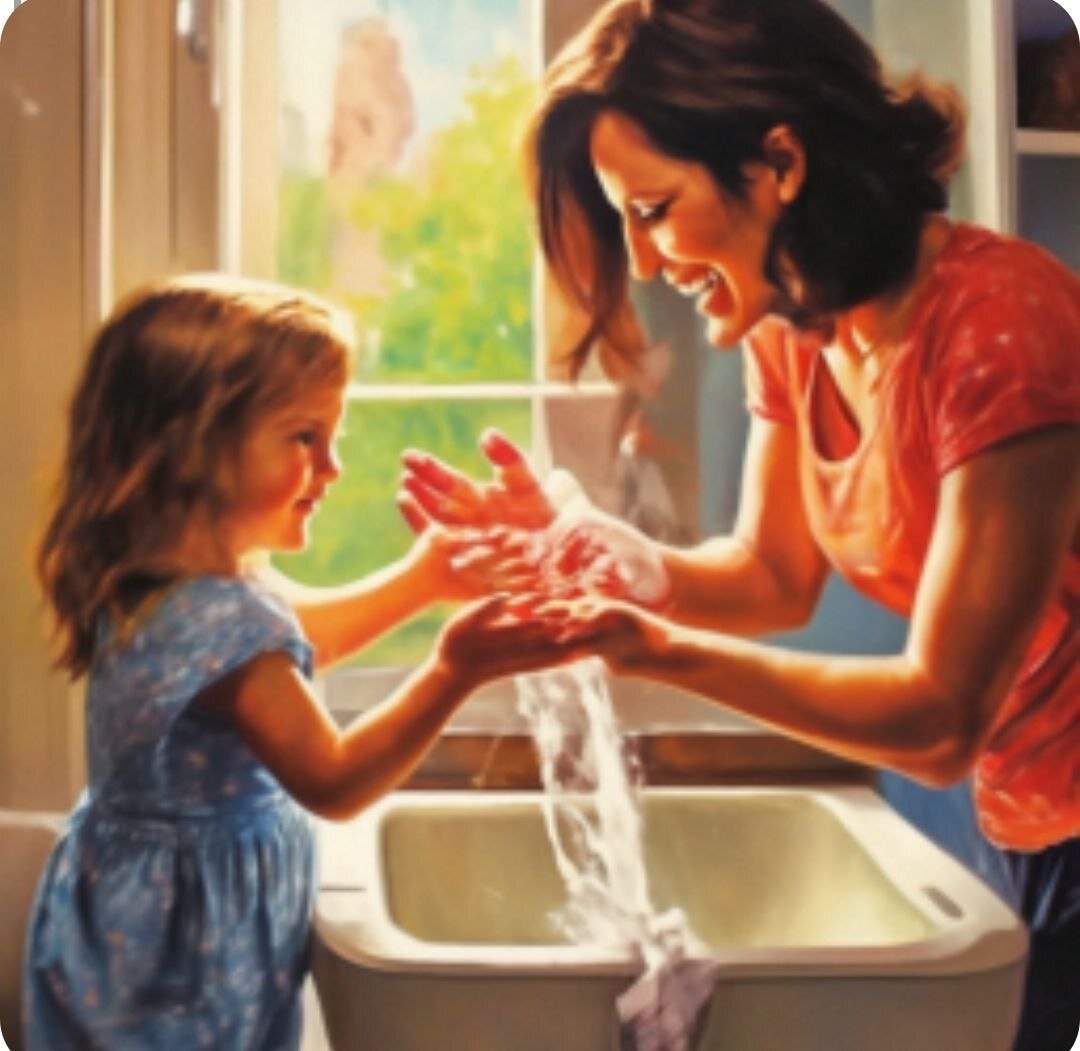 Превращайте мытьё рук и лица в увлекательное занятие или игру.