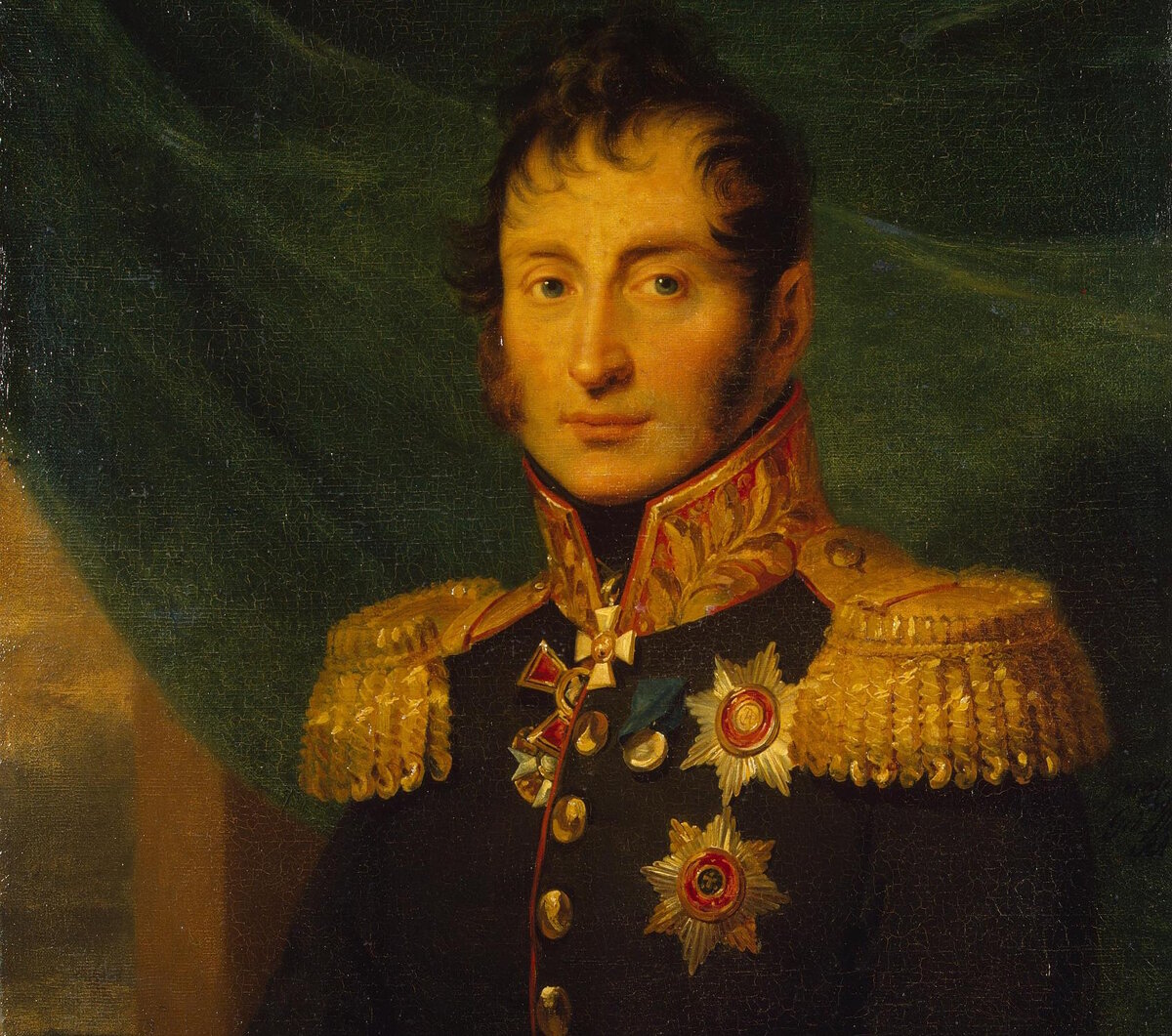 Джордж Доу «Портрет Николая Алексеевича Тучкова» (фрагмент) / Военная галерея Зимнего Дворца, Государственный Эрмитаж, Санкт-Петербург