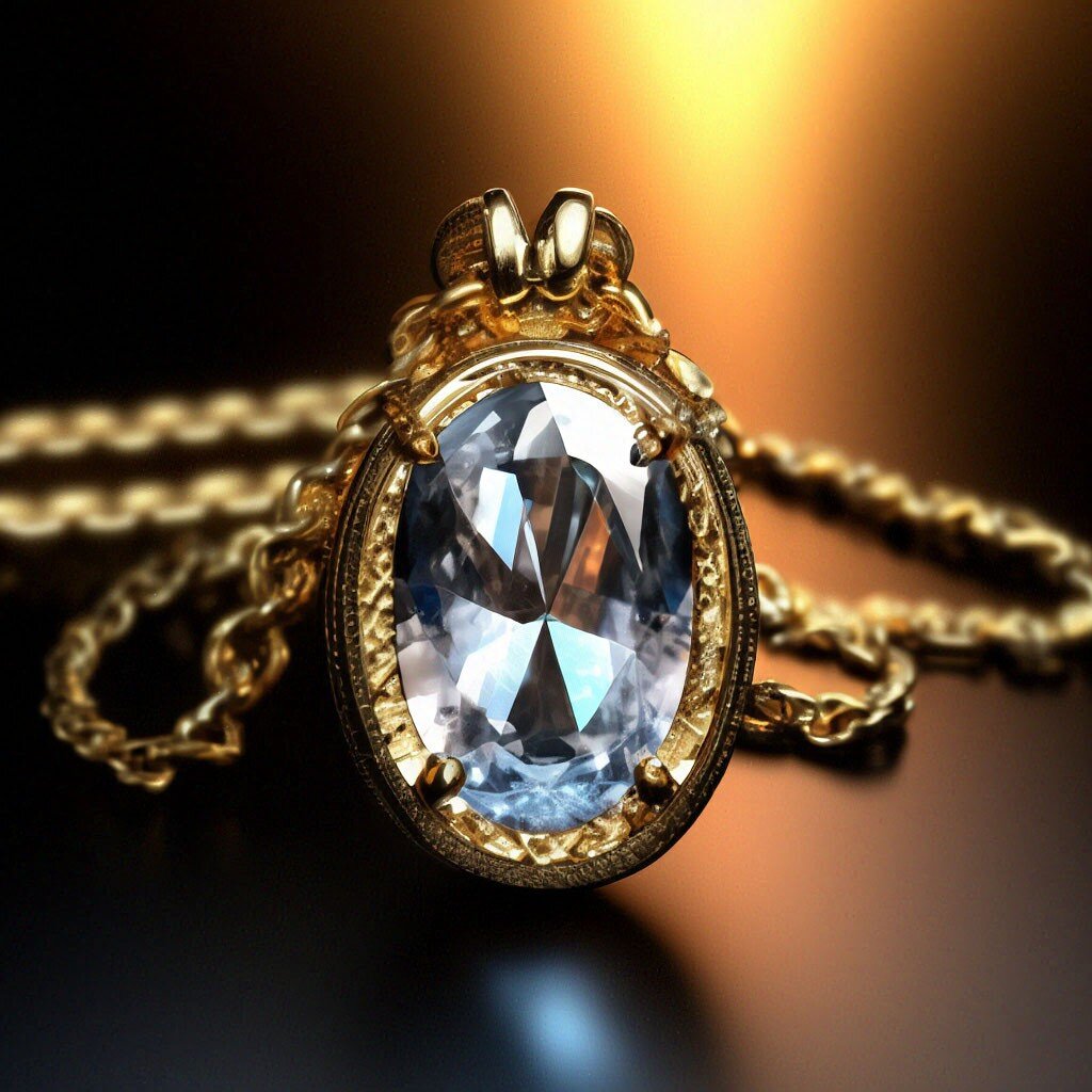 Алмазный кулон с магическими свойствами (нейросеть)