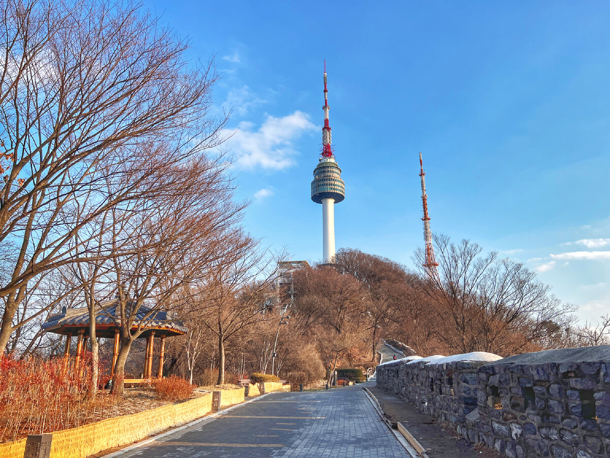 Гора Намсан и Сеульская телебашня. Фото автора 