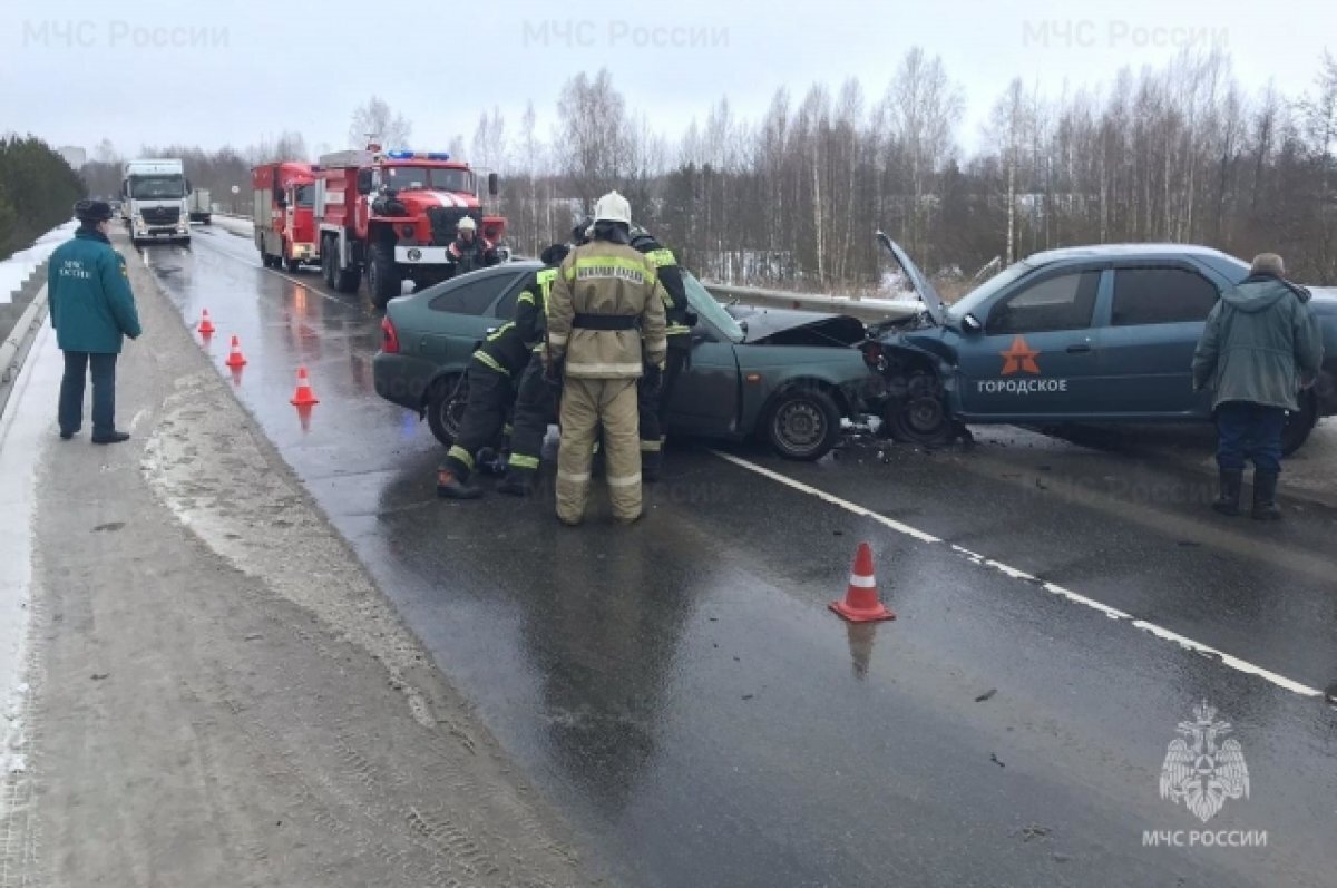    Сотрудники МЧС деблокировали пострадавшего в ДТП под Брянском