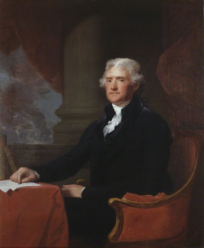 Официальный президентский портрет Томаса Джефферсона (1743 - 1826), послуживший образцом для скульптурного изображения политика на горе Рашмор.