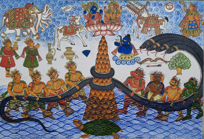 Самудра Мантан. Изображение: indianfolkart.org