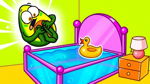 Cado Turned His Bed Into Pool || Breaking the Pool Rules || Best Cartoons by Avocado Couple