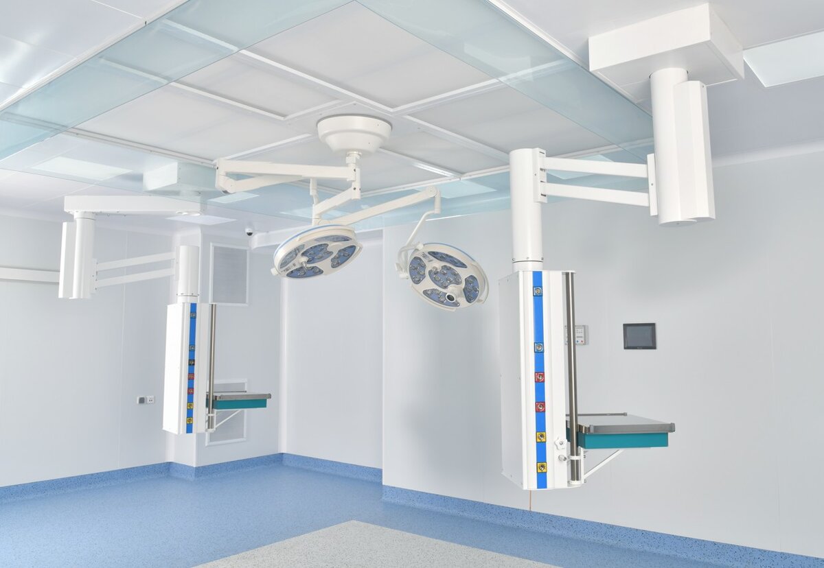 Одно и двухплечевые медицинские консоли производства Корпорации "СОТИС"