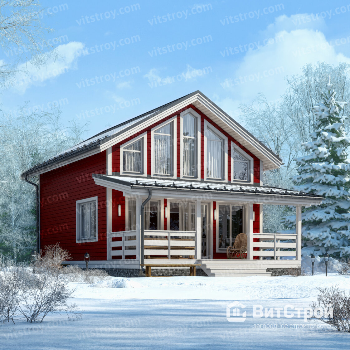 Лицевой фасад дома