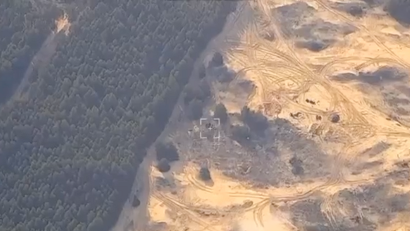 Скриншот с видео удара, опубликованный телеграмм-каналом Силы обороны юга Украины.